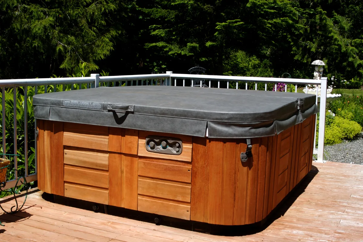 wooden fired hot tub 4